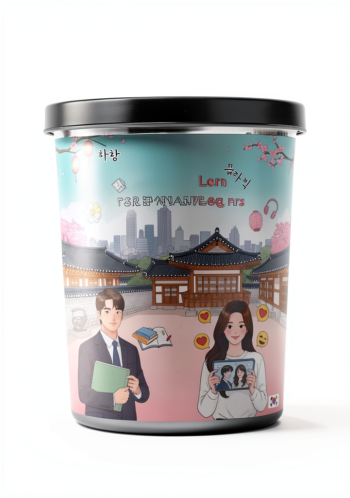 Korean for Beginners Kindle book cover showcasing travel themes