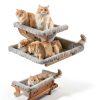 Zuvmi Oversized Cat Window Perch Gray 31.5 x 14.96 Large Plush Hammock-7