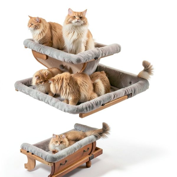 Zuvmi Oversized Cat Window Perch Gray 31.5 x 14.96 Large Plush Hammock-7