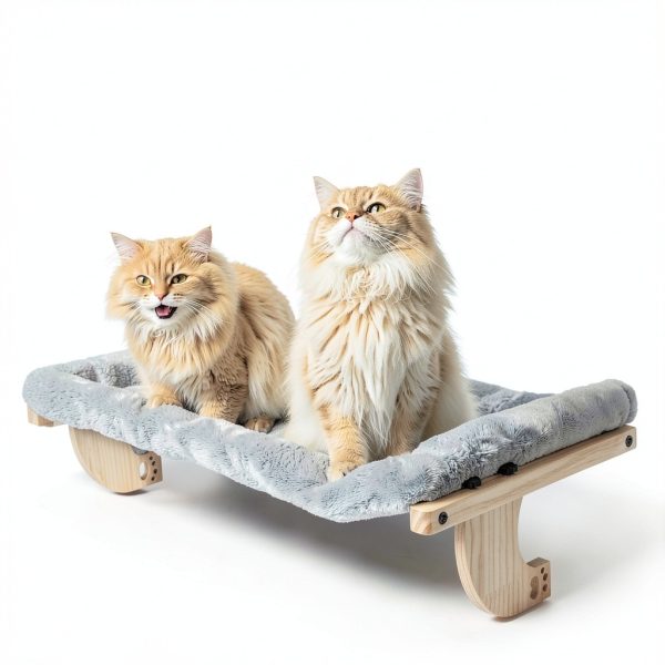 Zuvmi Oversized Cat Window Perch Gray 31.5 x 14.96 Large Plush Hammock-0