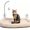 Cordless Cat Window Perch iPengYer White Hammock with Ball-0