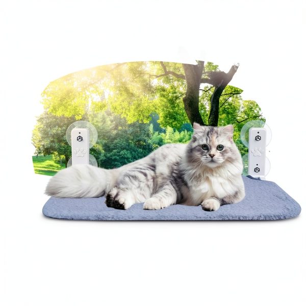 Cat Window Perch by lrjrizzo Foldable Hammock Light Gray 20x12in-1