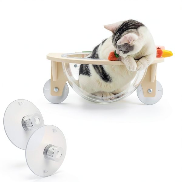 4 Pieces Cat Window Perch Suction Cup Powerful Window Bed Seat Replacement Suction Cup Clear PVC Sucker Pads for Cat Hammocks/Window Seat/Perch-2