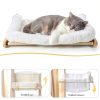 Cat Window Perch Pecute Cloud-Soft Foldable Bed with Wood Frame White-1