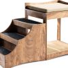 unipaws Pet Bunk Bed Window Perch with Removable Step Grey-0