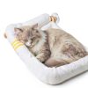 Cat Window Perch Pecute Cloud-Soft Foldable Bed with Wood Frame White-5
