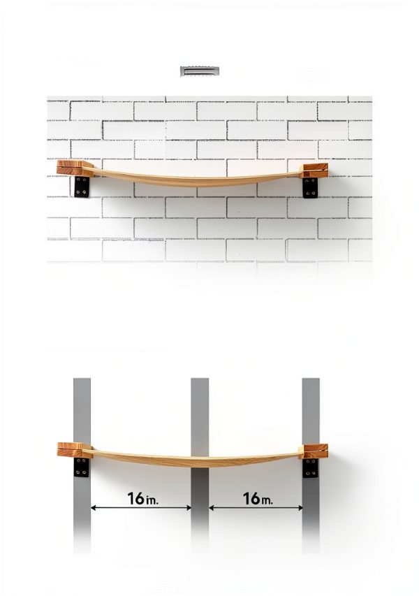 Cat Wall Furniture FUKUMARU 34x13 Rubberwood Hammock Shelf-3