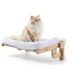 Cat Window Perch Pecute Cloud-Soft Foldable Bed with Wood Frame White-2