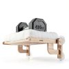Cat Window Perch Pecute Cloud-Soft Foldable Bed with Wood Frame White-3