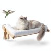 Cat Window Perch Pecute Cloud-Soft Foldable Bed with Wood Frame White-6