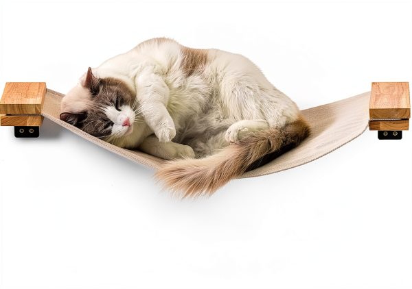 Cat Wall Furniture FUKUMARU 34x13 Rubberwood Hammock Shelf-0