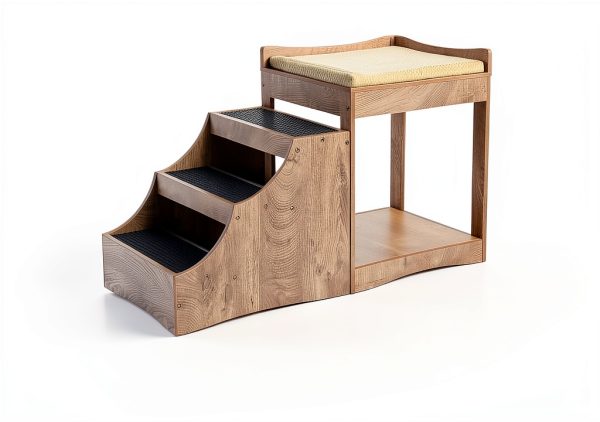 unipaws Pet Bunk Bed Window Perch with Removable Step Grey-6