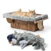 Zuvmi Oversized Cat Window Perch Gray 31.5 x 14.96 Large Plush Hammock-6