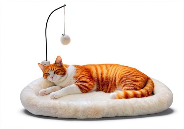 Cordless Cat Window Perch iPengYer White Hammock with Ball-4