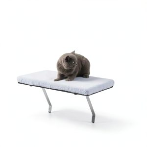 Cat Window Perch, Hammock Seat for Indoor Cats, Pet Cat Bed Shelf for Window Sill (Grey)-0
