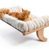 Cloud-Soft Cat Window Sill Perch with Zipper, Solid Wood & Metal-4