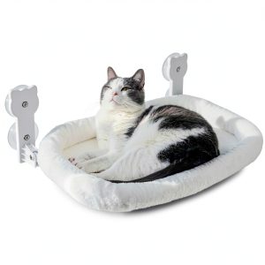 Cat Window Perch Peyela Soft Window Hammock with Upgraded Suction Cups-0