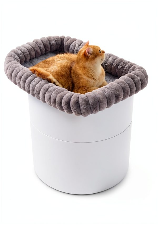 Cloud-Cuddle Cat Window Perch Zoratoo Gray Large 4‑Sided Hammock-1