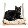 Cat Window Perch with Industrial-Grade Suction Cups - Solid Pine Wood Hammock Bed, Soft Cushion - 42 lb Capacity for Cats Inside-7