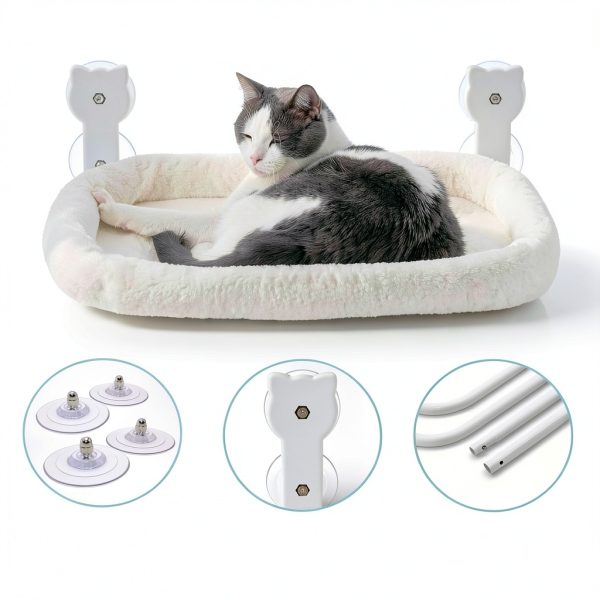 Cat Window Perch Peyela Soft Window Hammock with Upgraded Suction Cups-5