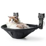 Cat Window Perch JUNSPOW Foldable Cordless Breathable Cat Bed with-0