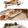 AMOSIJOY Cat Sill Window Perch Sturdy Cat Hammock Window Seat with Wood & Metal Frame for Large Cats, Easy to Adjust Cat Bed for Windowsill, Bedside, Drawer and Cabinet-5