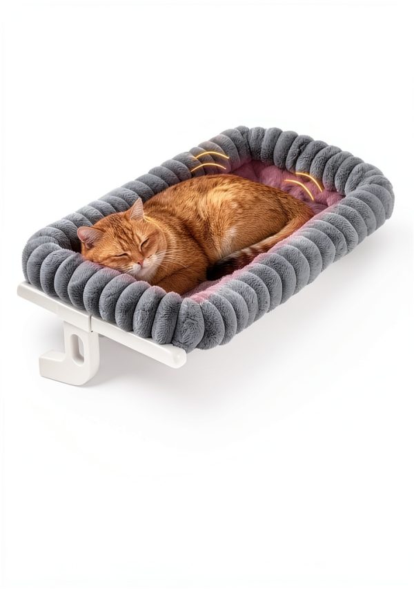 Cloud-Cuddle Cat Window Perch Zoratoo Gray Large 4‑Sided Hammock-5
