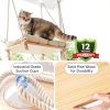Cat Window Perch with Industrial-Grade Suction Cups - Solid Pine Wood Hammock Bed, Soft Cushion - 42 lb Capacity for Cats Inside-3