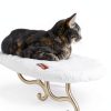K&H Pet Products Kitty Sill Cat Window Perch for Large Cats, Orthopedic Window Hammock Bed Holds 40LBS, Washable Cover, Kitty Windowsill Bed Seat for Indoors - Cream Fleece, Unheated, 14 X 24in-1