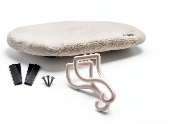 K&H Pet Products Kitty Sill Cat Window Perch for Large Cats, Orthopedic Window Hammock Bed Holds 40LBS, Washable Cover, Kitty Windowsill Bed Seat for Indoors - Cream Fleece, Unheated, 14 X 24in-5